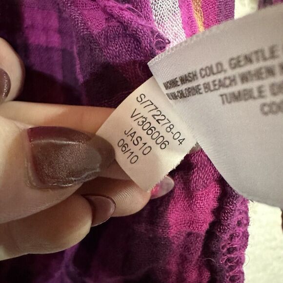 Old Navy Womens Pearl Snap Western Shirt Size Small Pink Plaid Rodeo - Picture 6 of 7